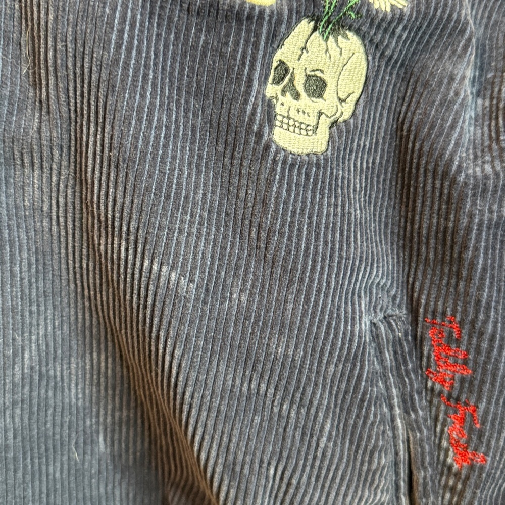 Teddy Fresh Corduroy Baseball Jacket Size 2x blue - Picture 5 of 5